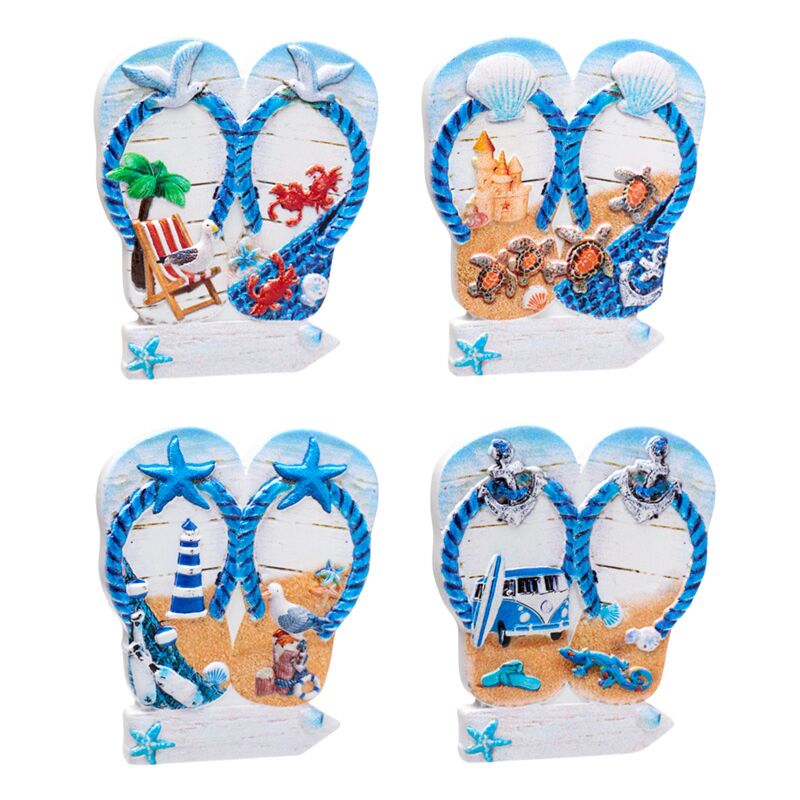 Afbeelding laden in galerijviewer, Strandslipper bord 3d zee strand souvenir magneet

