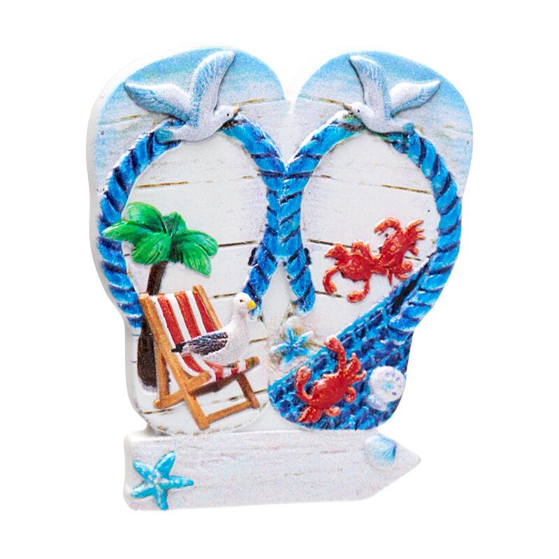 Afbeelding laden in galerijviewer, Strandslipper bord 3d zee strand souvenir magneet
