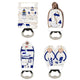 Strand souvenir magneet flesopener blauw wit