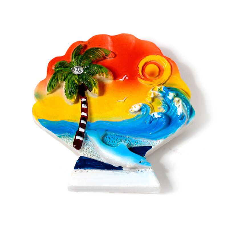 Afbeelding laden in galerijviewer, Zee strand souvenir magneet zeepaard schelpen dolfijn
