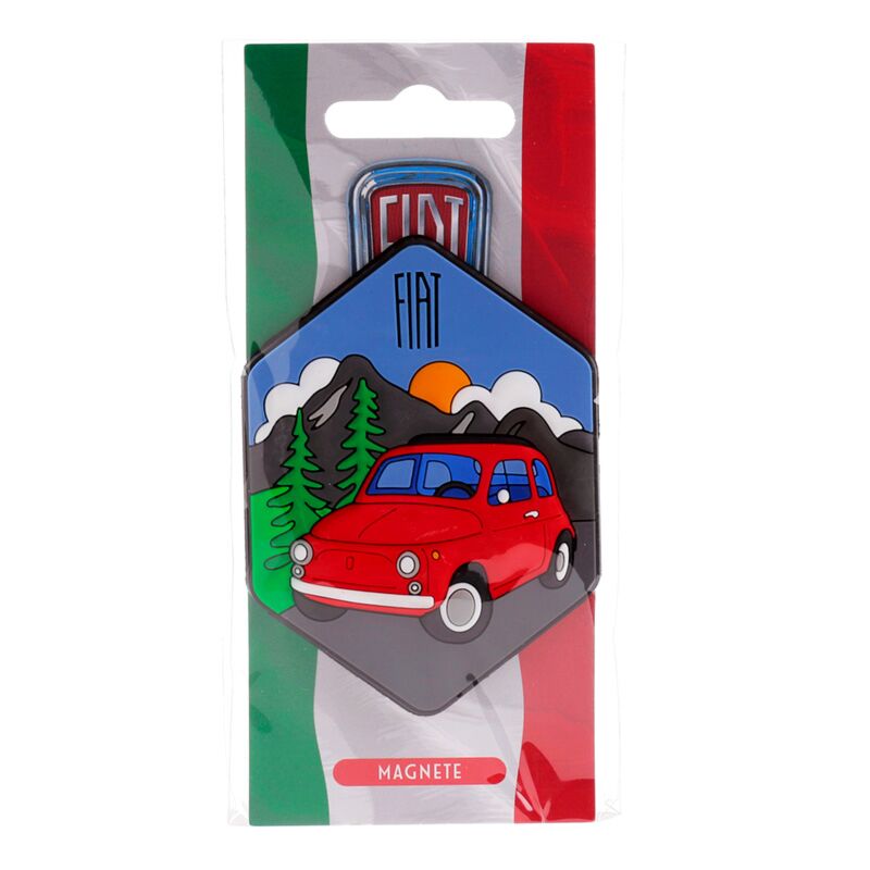 Afbeelding laden in galerijviewer, Fiat 500 dolomiet bergen pvc magneet
