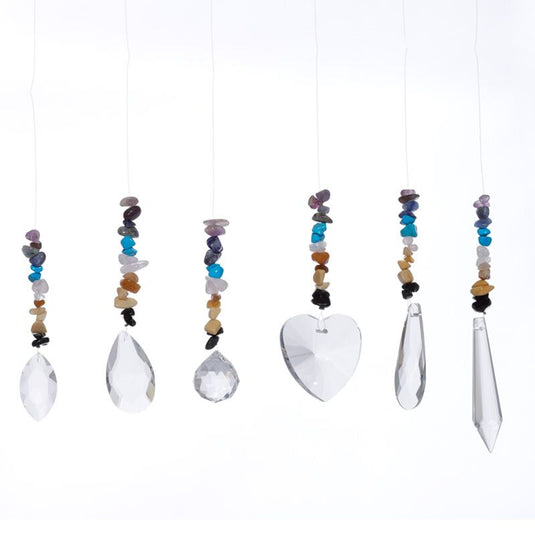 Edelsteen chakra suncatcher kristal