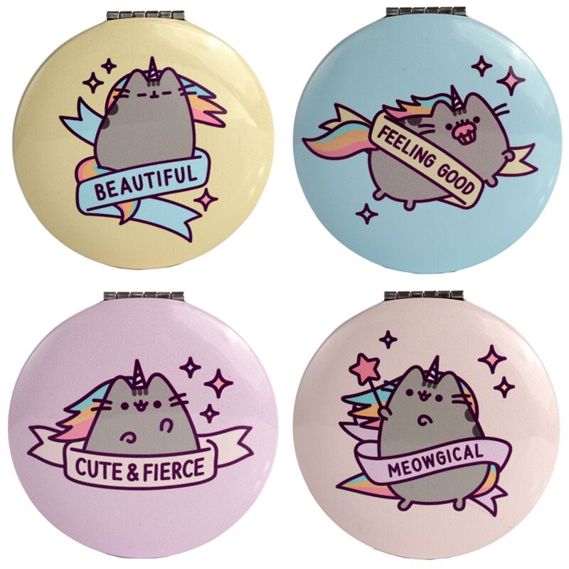 Afbeelding laden in galerijviewer, Union pusheen kat pusheenicorn make-up spiegeltje
