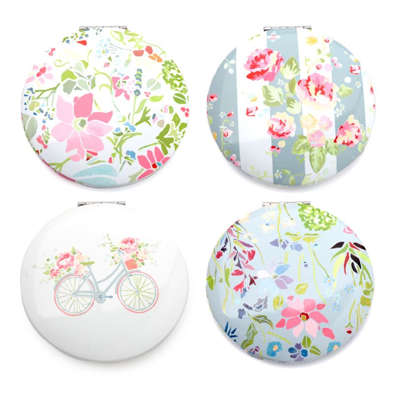 Afbeelding laden in galerijviewer, Julie dodsworth roze flora compact make up spiegeltje
