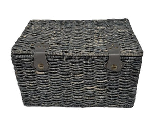 Bakkersmand blauwgrijs large 47x31x28 met deksel