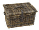 Dr rieten v-ager mand xl bruin met deksel 50x40x30