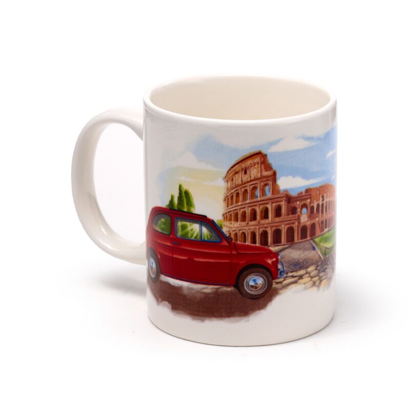 Afbeelding laden in galerijviewer, Fiat 500 rome porselein mok
