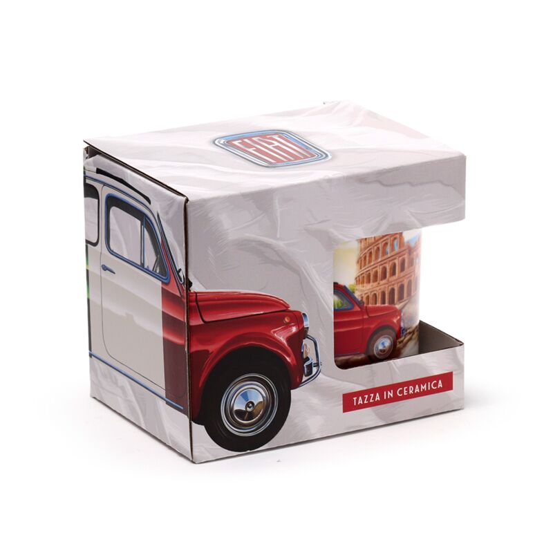 Afbeelding laden in galerijviewer, Fiat 500 rome porselein mok

