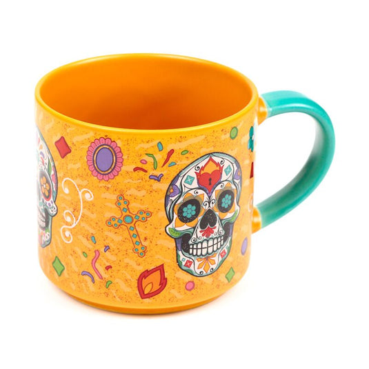 Day of the dead large porselein mok