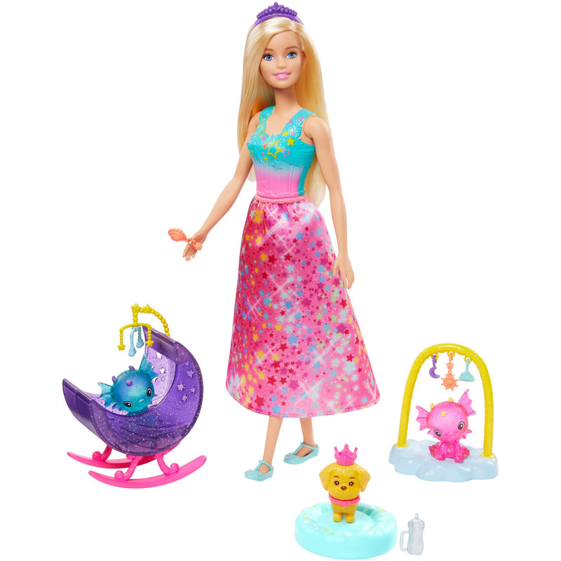 Afbeelding laden in galerijviewer, Mattel Dreamtopia Drakenkinderdagverblijf speelset
