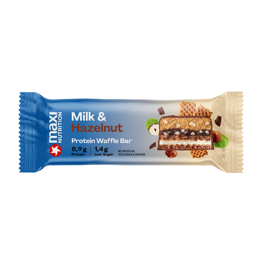 Maxi nutrition maxinutrition waffle bar milk hazelnut (12x 40g)