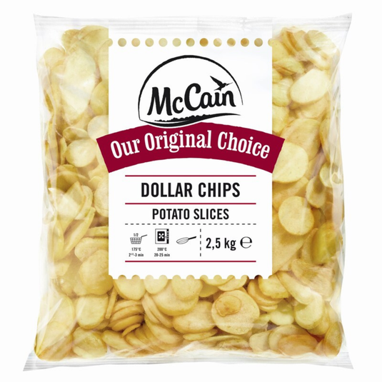 Mccain dollar chips schijfjes (4x 2.5 kg)