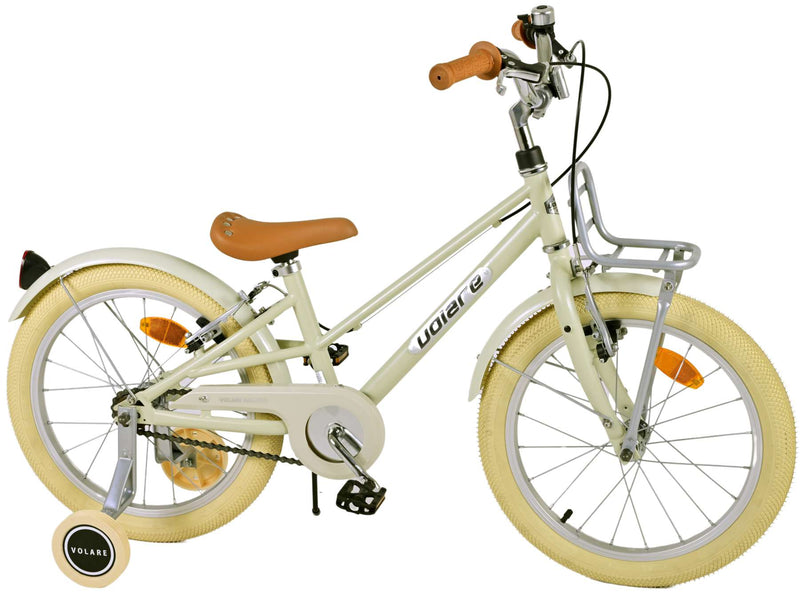 Afbeelding laden in galerijviewer, Volare Melody Kinderfiets - Meisjes - 18 inch - Zand - Twee handremmen
