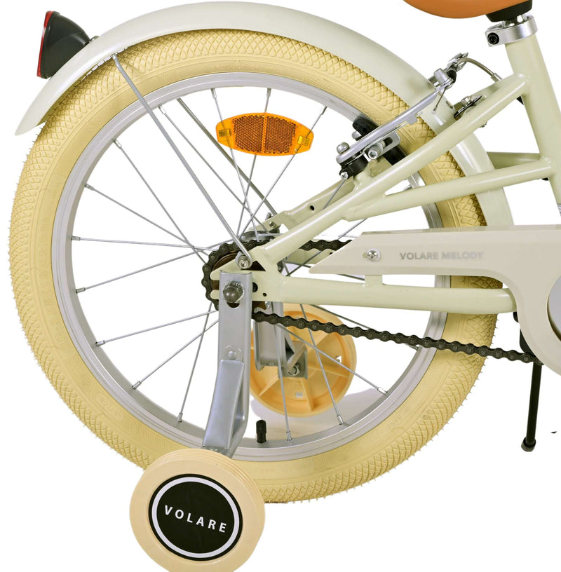 Afbeelding laden in galerijviewer, Volare Melody Kinderfiets - Meisjes - 18 inch - Zand - Twee handremmen
