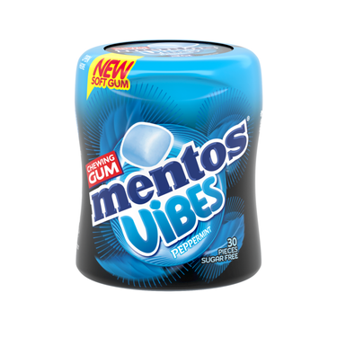 Mentos gum vibes peppermint - kauwgom - suikervrij - 6x30stuks