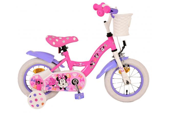 Afbeelding laden in galerijviewer, Minnie Cutest Ever! Kinderfiets - Meisjes - 12 inch - Roze
