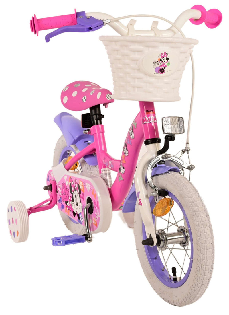 Afbeelding laden in galerijviewer, Minnie Cutest Ever! Kinderfiets - Meisjes - 12 inch - Roze
