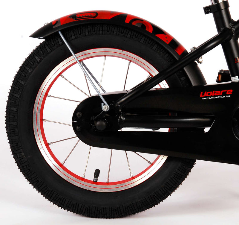 Afbeelding laden in galerijviewer, Volare Miracle Cruiser Kinderfiets - Jongens - 14 inch - Mat Zwart - Prime Collection
