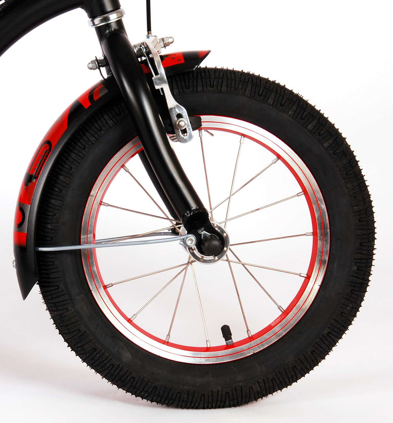 Afbeelding laden in galerijviewer, Volare Miracle Cruiser Kinderfiets - Jongens - 14 inch - Mat Zwart - Prime Collection
