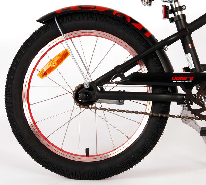 Afbeelding laden in galerijviewer, Volare Miracle Cruiser Kinderfiets - Jongens - 18 inch - Mat Zwart - Prime Collection
