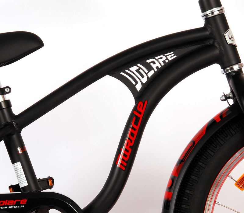 Afbeelding laden in galerijviewer, Volare Miracle Cruiser Kinderfiets - Jongens - 18 inch - Mat Zwart - Prime Collection
