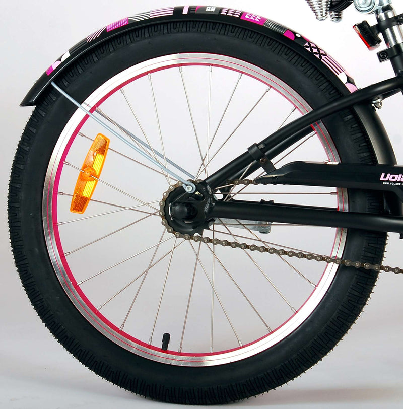 Afbeelding laden in galerijviewer, Volare Miracle Cruiser Kinderfiets Meisjes 20 inch Mat Zwart Prime Collection
