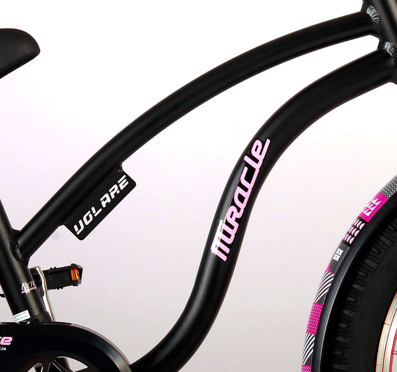 Afbeelding laden in galerijviewer, Volare Miracle Cruiser Kinderfiets Meisjes 20 inch Mat Zwart Prime Collection
