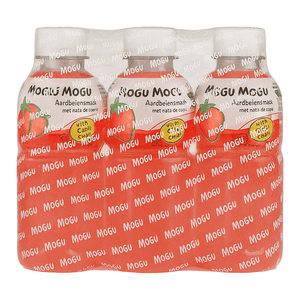 Mogu mogu aardbei fles (6x 320ml)