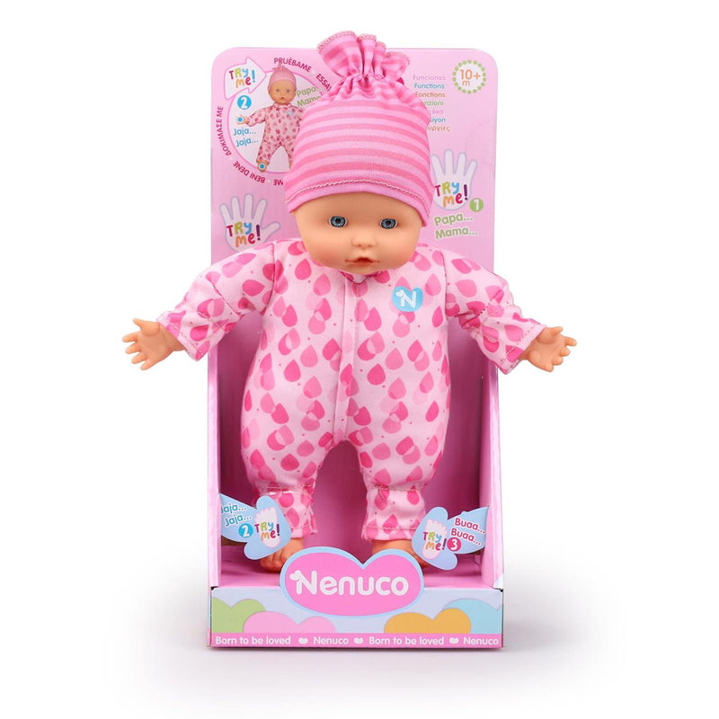 Afbeelding laden in galerijviewer, Nenuco zachte babypop 25cm met 3 functies
