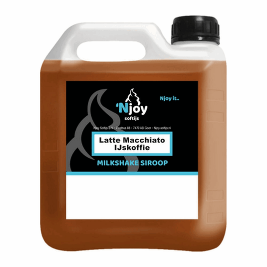 Njoy shakesiroop latte macchiato ijskoffie (2 liter)