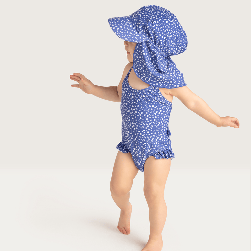 Afbeelding laden in galerijviewer, Leopard | blauw uv zonnepetje
