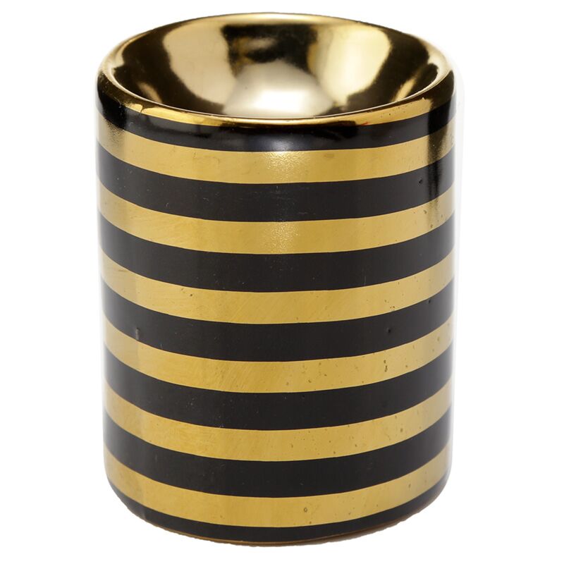 Afbeelding laden in galerijviewer, Eden metallic goud streep keramiek mini geurbrander - small
