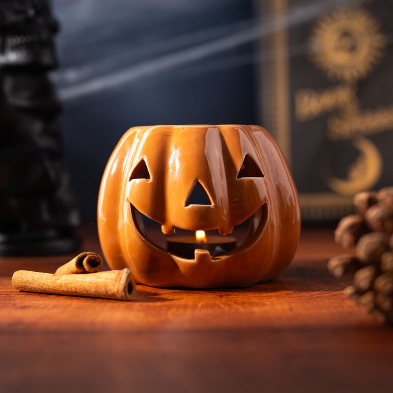 Afbeelding laden in galerijviewer, Pompoen jack o lantern keramiek geurbrander
