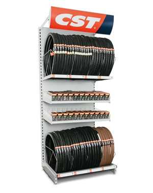 Cst bandenschap optie 2 met ruimte voor ongeveer 50 buiten- en 240 binnenbanden.