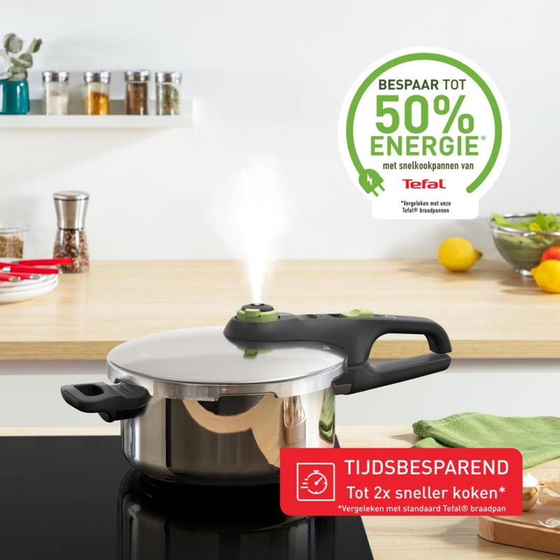 Afbeelding laden in galerijviewer, Tefal secure 5 trendy snelkookpan 4 liter zonder stoommand
