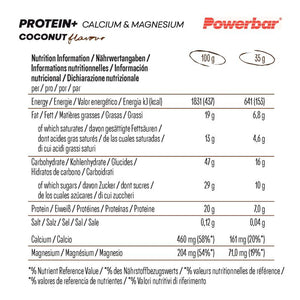 Powerbar protein+ calcium magnesium (30 x 35gr) - coconut
