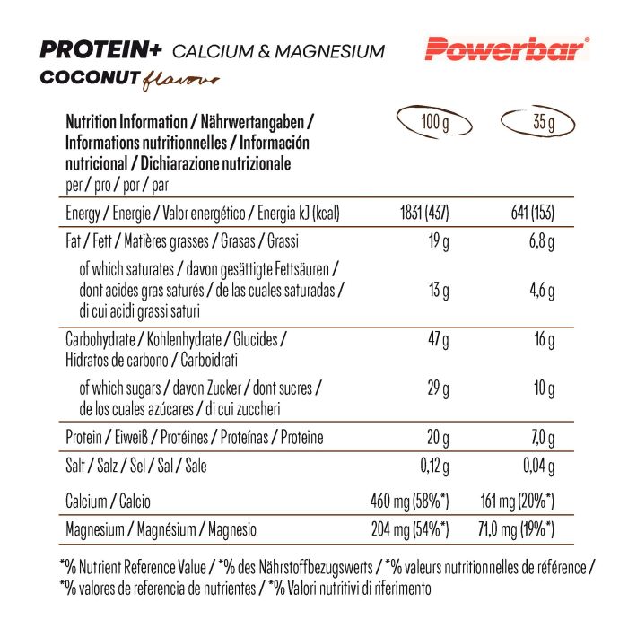 Afbeelding laden in galerijviewer, Powerbar protein+ calcium magnesium (30 x 35gr) - coconut
