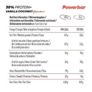 Powerbar 30% protein+ (15 x 55gr) - vanilla-coconut