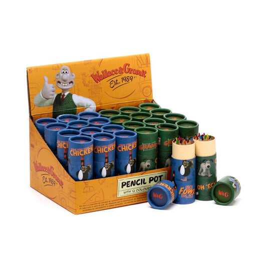 Wallace gromit tekenkoker 12 kleurpotloden