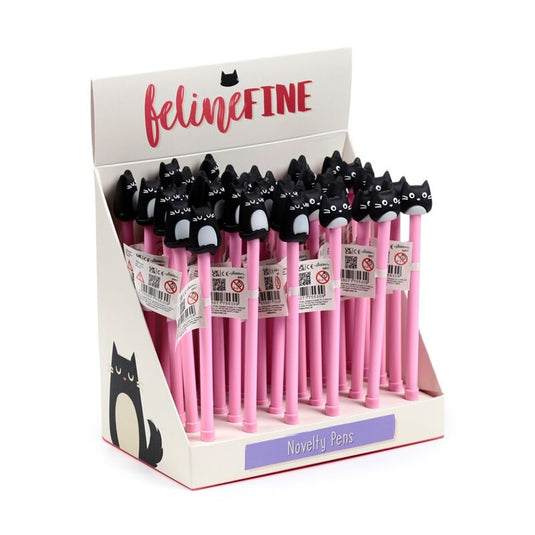 Feline fine kat fijnschrijver pen - zwart