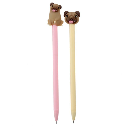 Mopps mopshond fijnschrijver pen - zwart