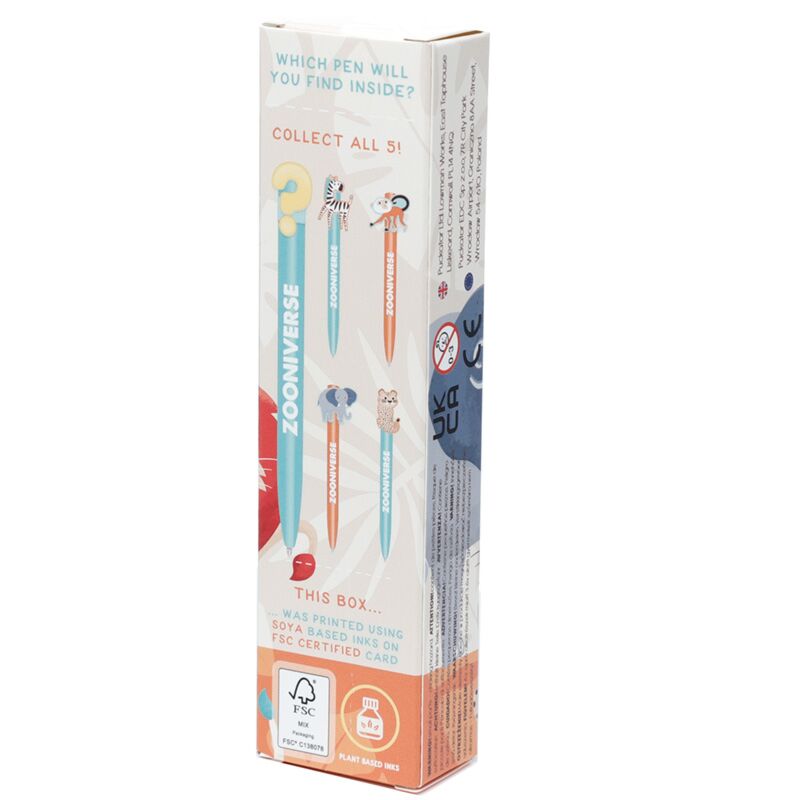 Afbeelding laden in galerijviewer, Zooniverse surprise dieren pvc pen - zwart
