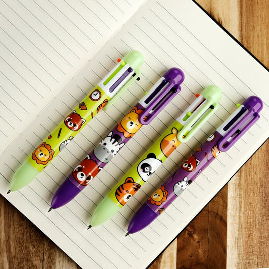 Adoramals wilde dierene dieren meer kleuren pen (6 kleuren)