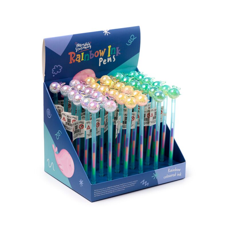 Afbeelding laden in galerijviewer, Walvis regenboog inkt pen
