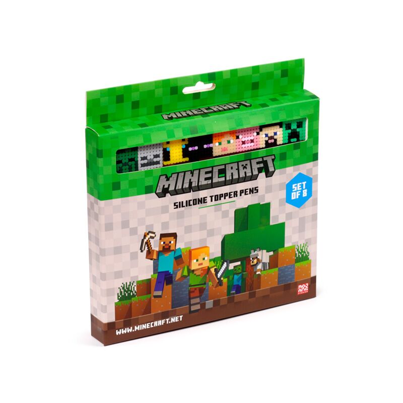 Afbeelding laden in galerijviewer, Union 8-delige minecraft fijnschrijver pen siliconen top
