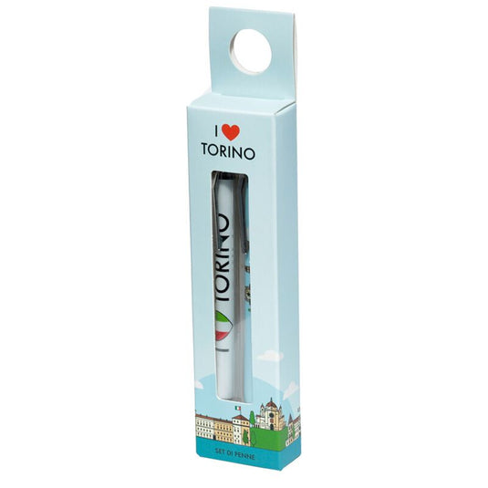 I heart torino duo pennenset zwart