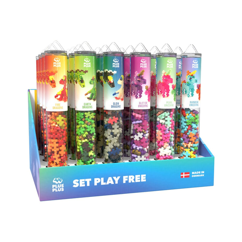 Afbeelding laden in galerijviewer, Plus plus plus-plus dragons unicorns 24 pcs tube display (7521)
