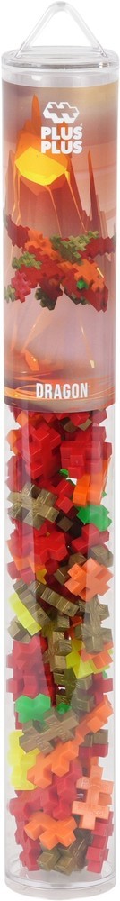 Plus-plus tube draak 100 delige bouwset - 4267 - bouwspeelgoed - constructiespeelgoed - set met bouwstenen - vanaf 5 jaar