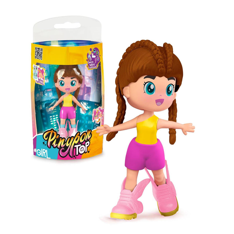 Afbeelding laden in galerijviewer, Pinypon top girl 11cm met deco mini tattoos
