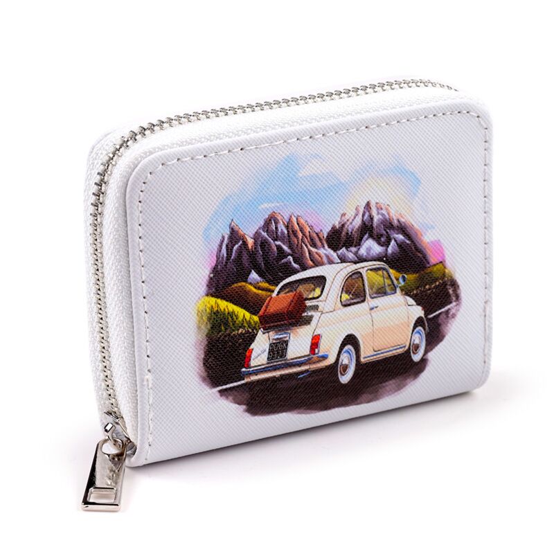 Afbeelding laden in galerijviewer, Fiat 500 berglandschap rondrits portemonnee - small
